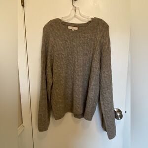 Loft Taupe Cable Knit Sweater Never worn